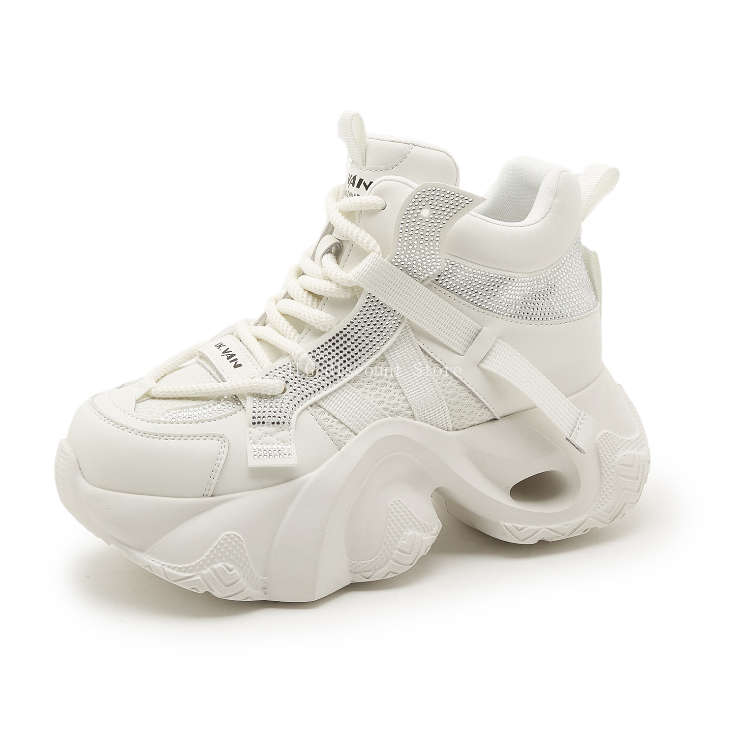 Canvas Sneaker High - Chaussures de sport blanches pour femmes,