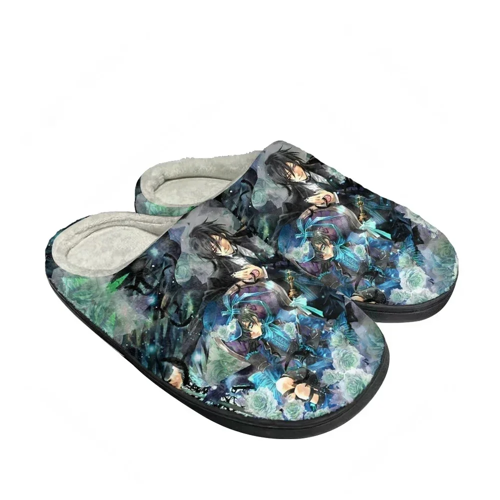 Men Shoes Black - Chaussons personnalisés en coton à motif