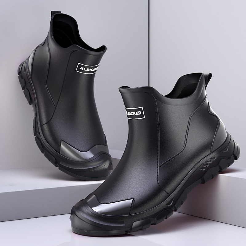 Men'S Shoes Water Resistant - Bottes de pluie courtes pour hommes,