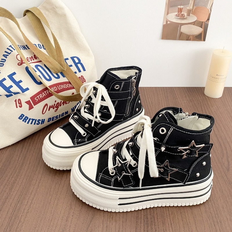 Canvas Sneaker High - Chaussures pour femmes, nouvelle version coréenne,