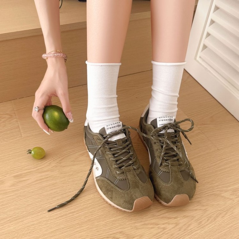 Casual Sneaker Low - Baskets rétro multicolores pour femmes, chaussures