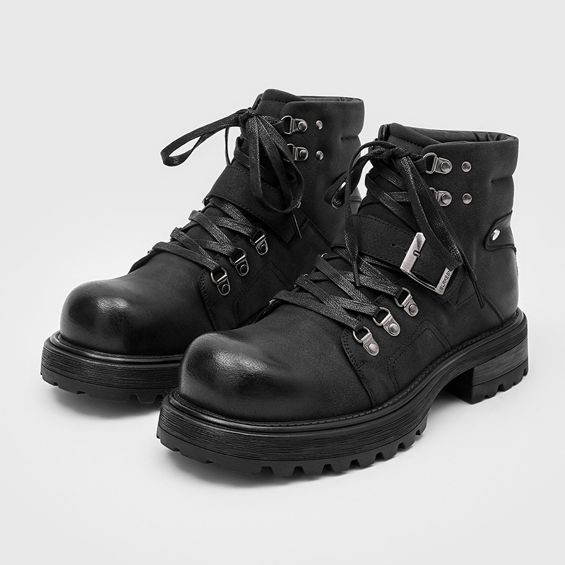 Men Shoes Type - Marque hommes bottes en cuir moto