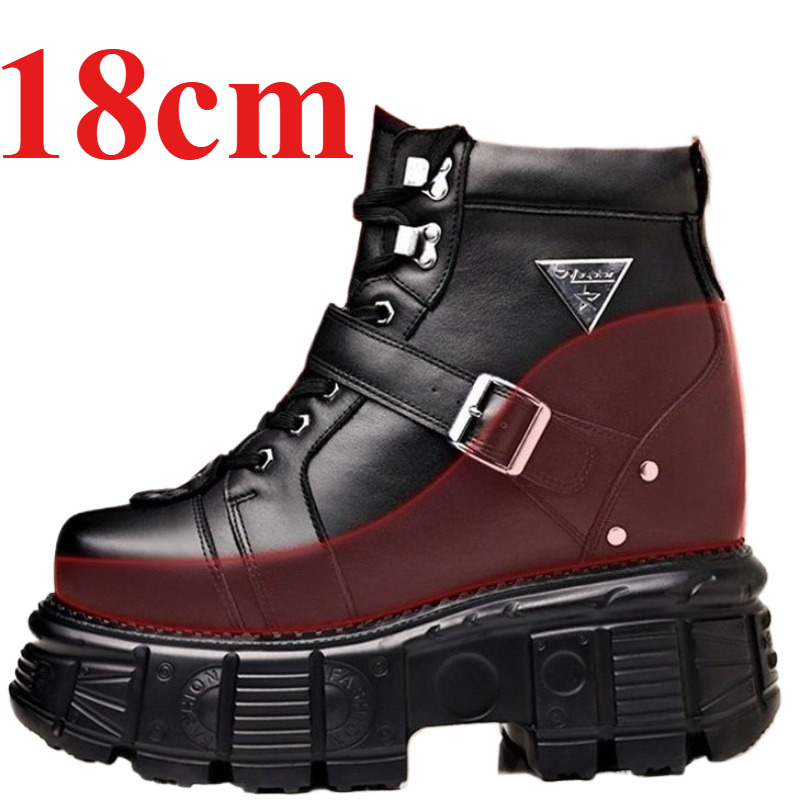 Men Shoes Type - Bottes de moto en cuir véritable