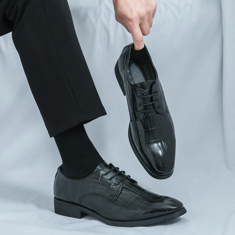 Chaussures en cuir à lacets po - Men Shoes For Office Work avis et prix