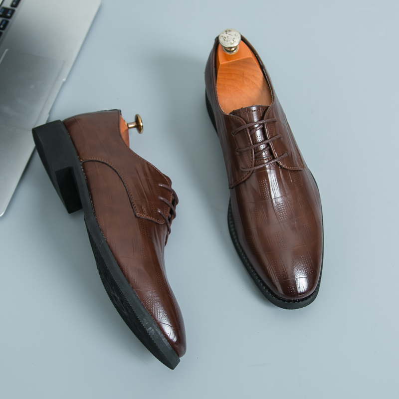 Chaussures en cuir à lacets po - Men Shoes For Office Work avis et prix