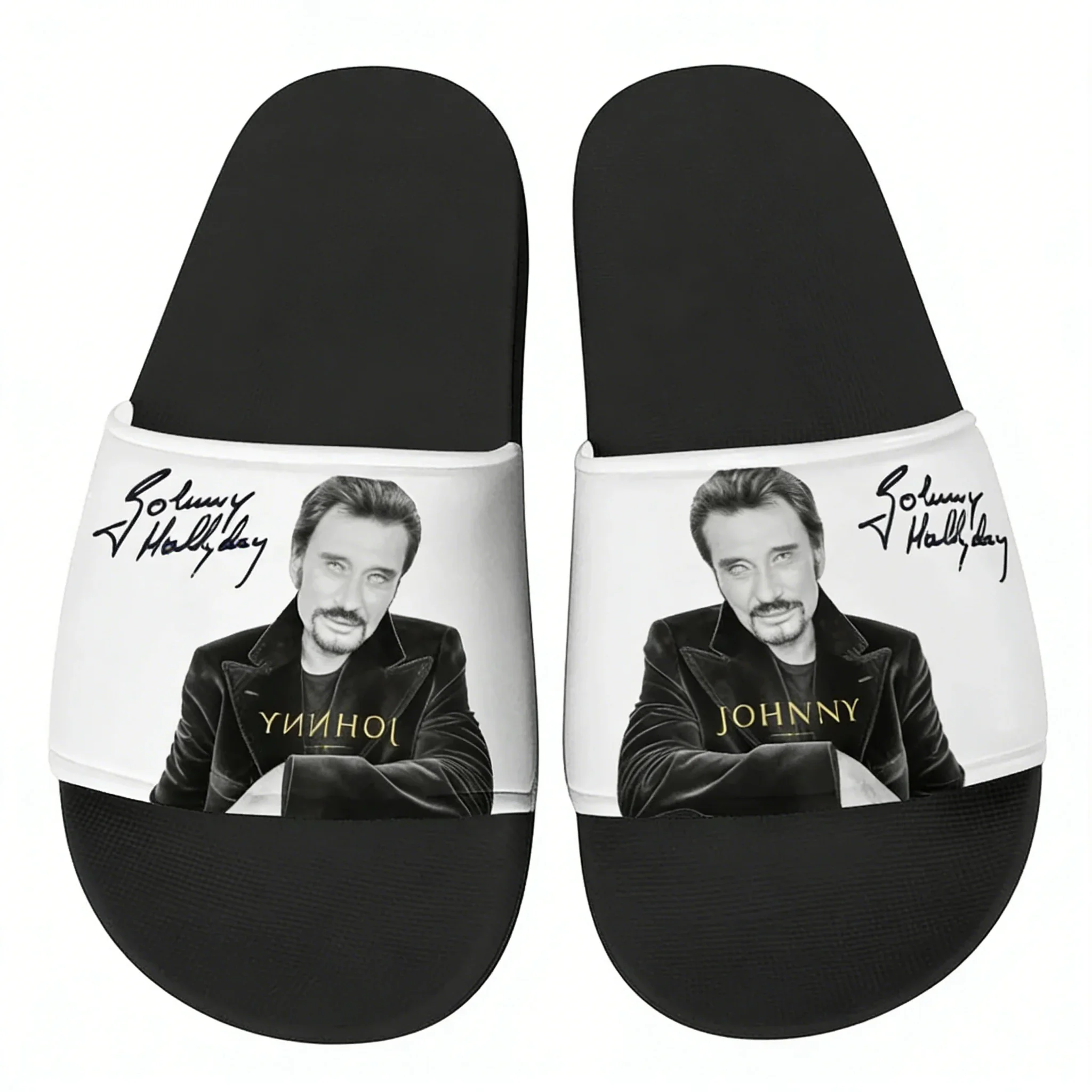 Claquettes Johnny Hallyday pou - Men Shoes Black avis et prix
