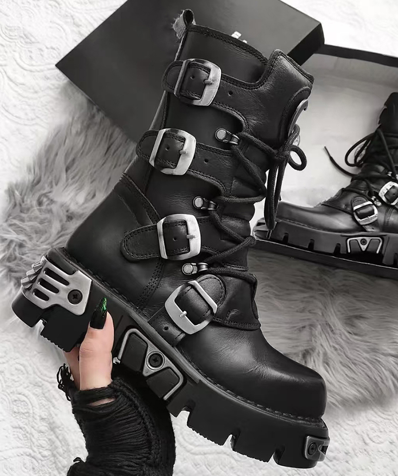 Hommes de luxe mode punk gothi - Men Shoes Type avis et prix