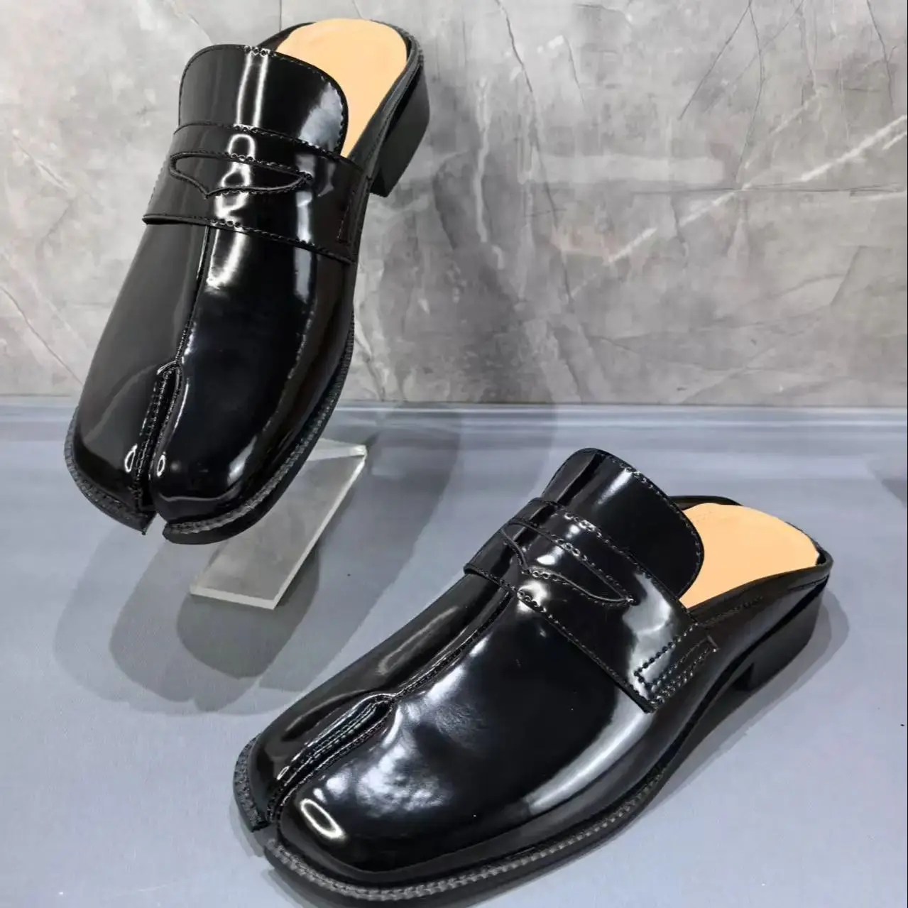 Bout fendu Tabi chaussons pour - Men Shoes Black avis et prix