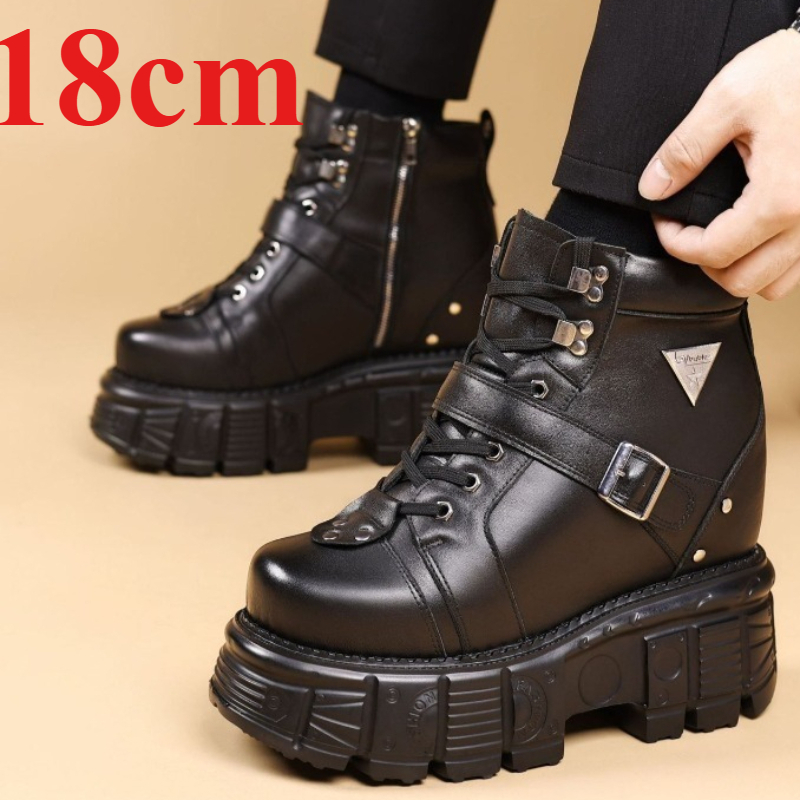 Bottes de moto en cuir véritab - Men Shoes Type avis et prix