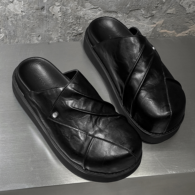 Nouvelles Chaussures en Cuir T - Men Shoes Black avis et prix